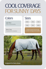 Equinavia Gard protección UV-45 en malla, mantiene al caballo fresco y protegido.