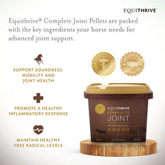 Equithrive Complete Articulacion Perlas: tapa abierta facilita dosis rápida para el caballo