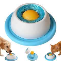 Esfera de lamido para perros con bola giratoria para comer despacio.