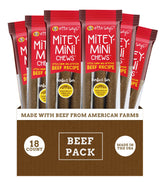 Empaque de etta says! Mitey Mini Chews, snack ideal para entrenamiento canino en casa.