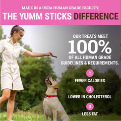 etta says! Yumm Sticks textura suave para entrenamiento y troceo sencillo.