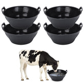 Cuencos de alimentación de goma EUBUY, juego de cuatro, 11,7 L cada uno, para varios animales.