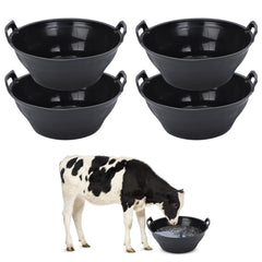Cuencos de alimentación de goma EUBUY, juego de cuatro, 11,7 L cada uno, para varios animales.