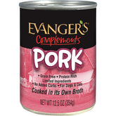 Evanger's Complements cerdo sin grano en lata: opción limpia para dietas sensibles.