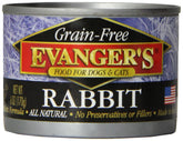 Evanger's conejo sin granos, lata frente; complemento sabroso para la dieta diaria.