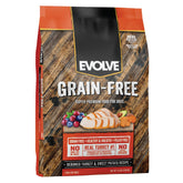 Evolve: pavo deshuesado y batata dulce, alimento principal para perros activos.