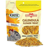Exotic Nutrition Calendula Flower Treat: flor seca lista para forraje y enriquecimiento.