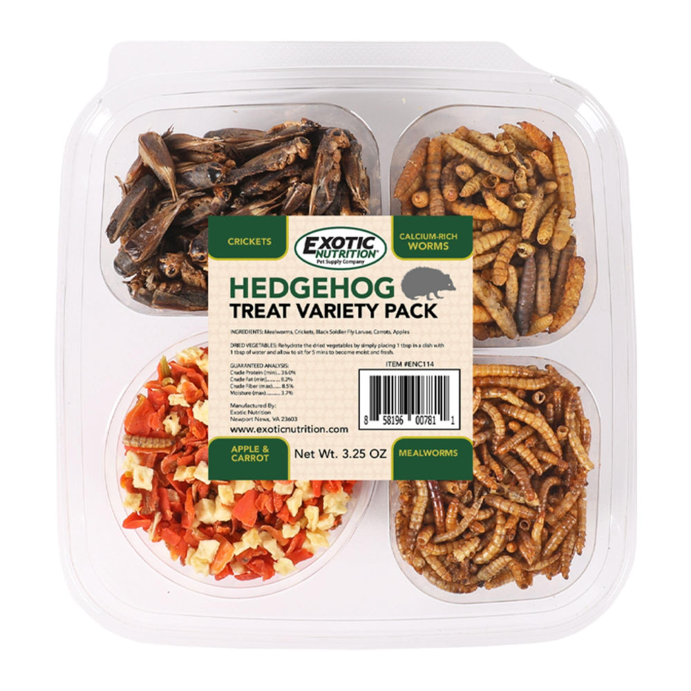 Exotic Nutrition erizo: gusanos de harina secos, merienda proteica.