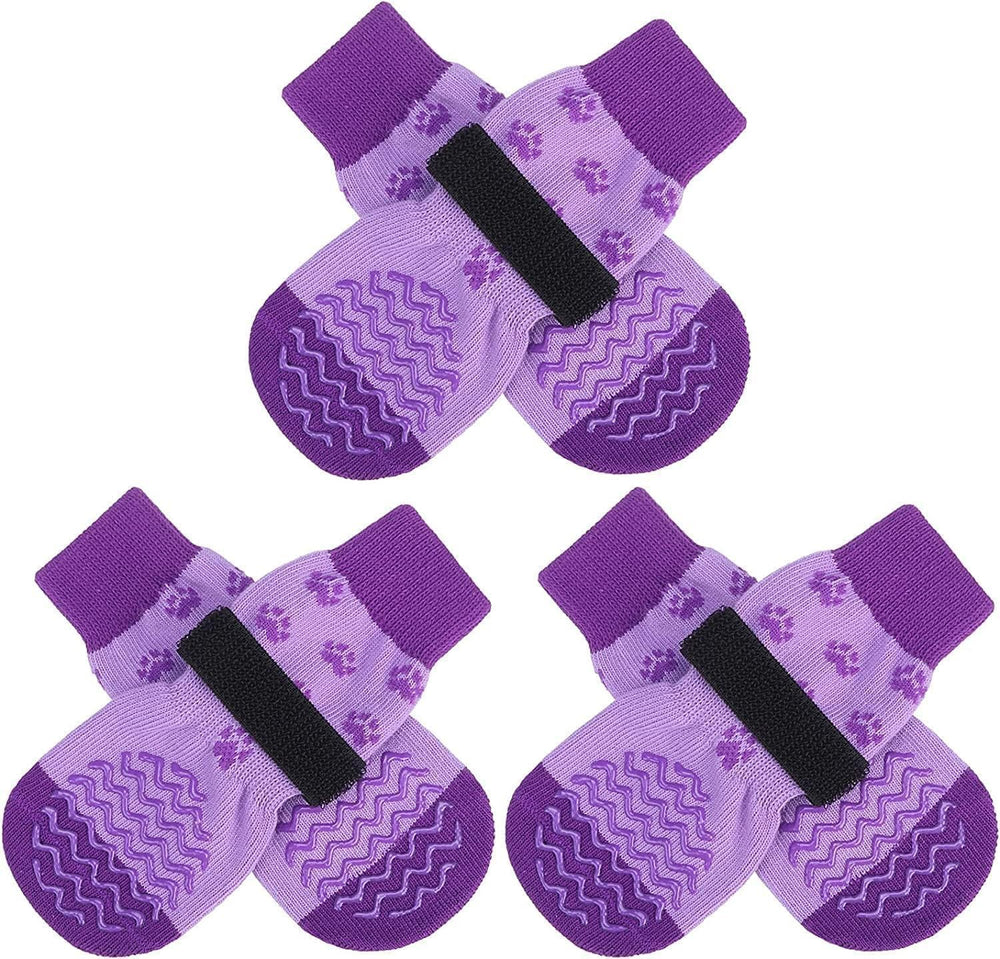 EXPAWLORER calcetines perros antideslizantes con agarre doble en ambos lados
