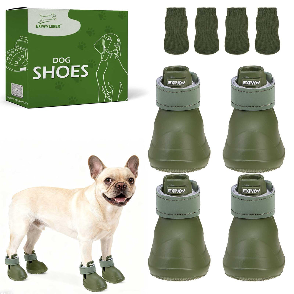 EXPAWLORER Zapatos para perro protegen patas contra nieve y hielo durante paseos