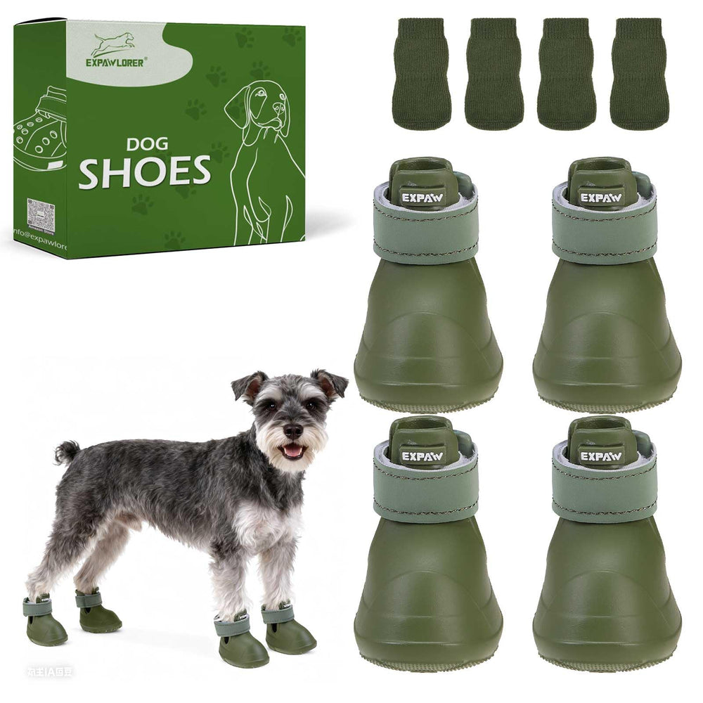 EXPAWLORER Zapatos para perro en primer plano protegiendo las patas