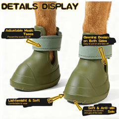 EXPAWLORER zapatos de una pieza para perro facilitan colocarlos.