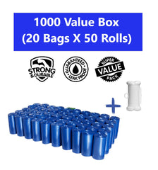 Bolsas EZ PICK UP azules, 50 rollos, ideales para limpiar tras cada paseo.