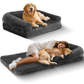 FAHKNS cama plegable para perro tamaño humano, soporte ergonómico para la cabeza