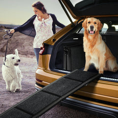 FAHKNS rampa para perros con imagen de coche; subida segura para perros grandes.