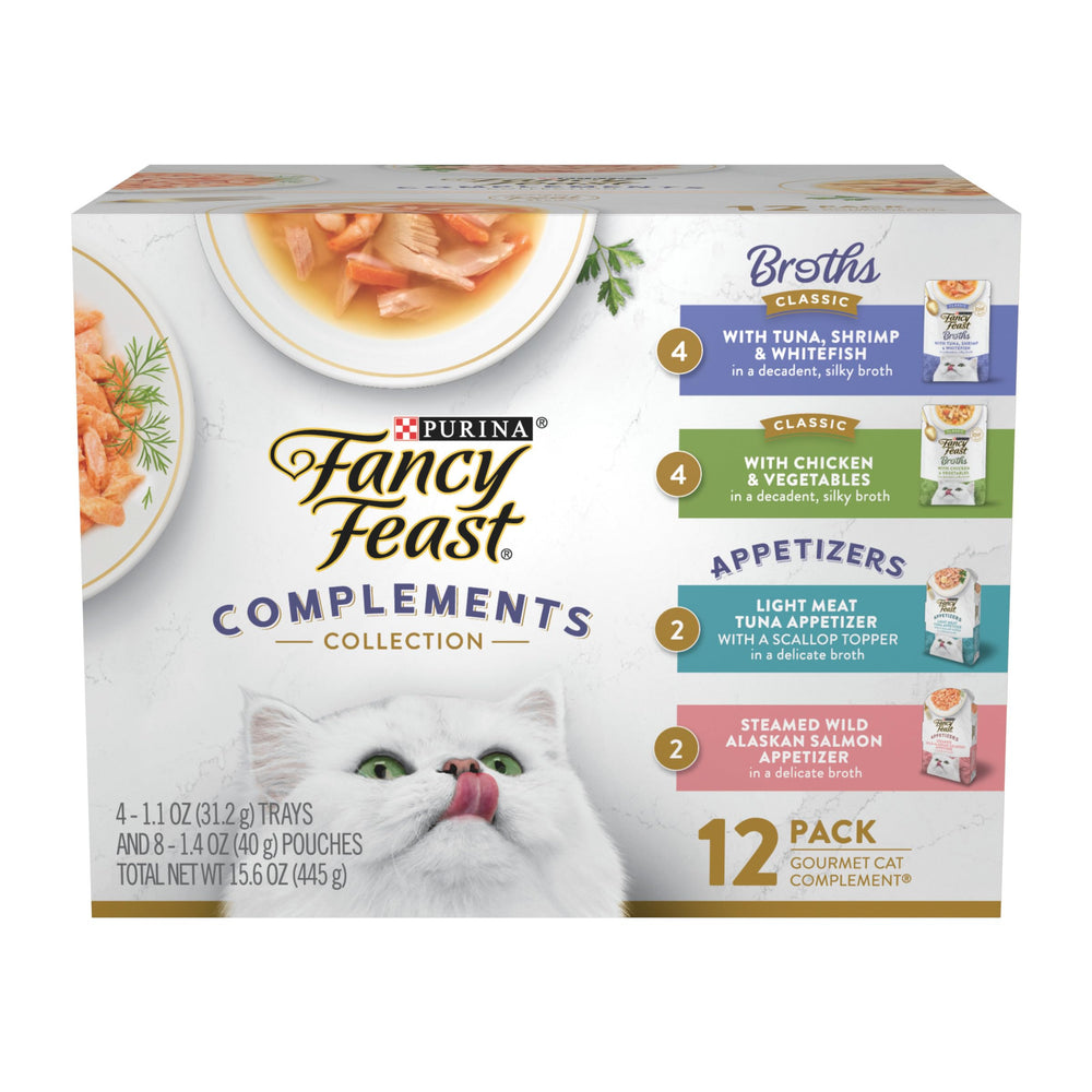 Fancy Feast, aperitivos para lamer con salmón al vapor, sabor real para la hora de comer.