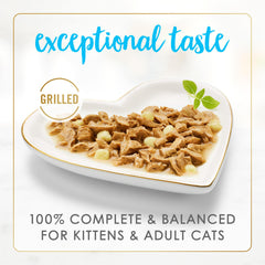 Fancy Feast Delights: ingredientes de calidad respaldan una comida completa para gatos.