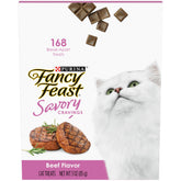 Golosinas Fancy Feast Savory Cravings ternera, picaditos tiernos para premio diario.