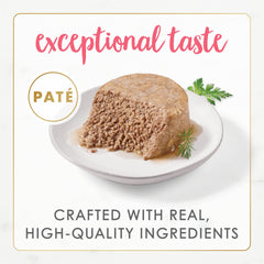 Fancy Feast grain-free salmon kitten pate can highlights natural ingredients