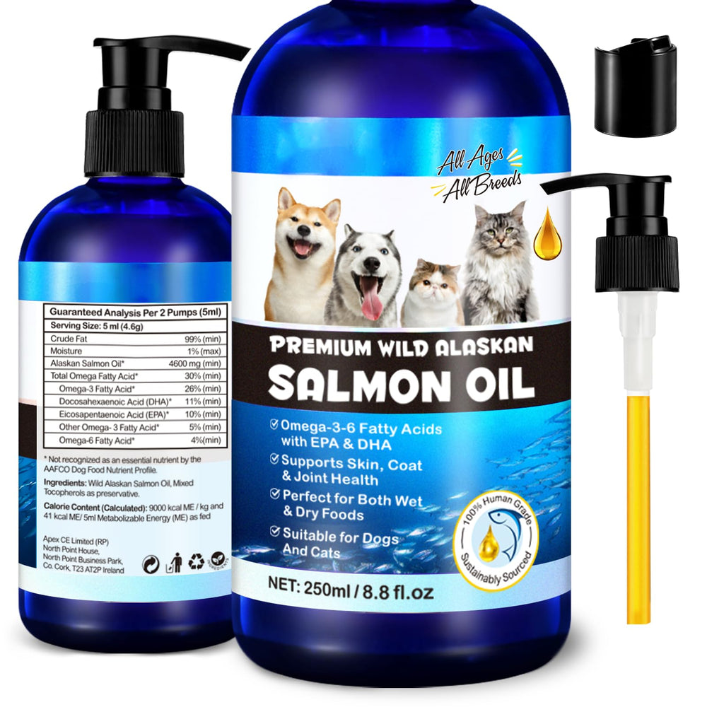 FANGCUN aceite de salmón salvaje en botella, fácil dosificación y uso diario.