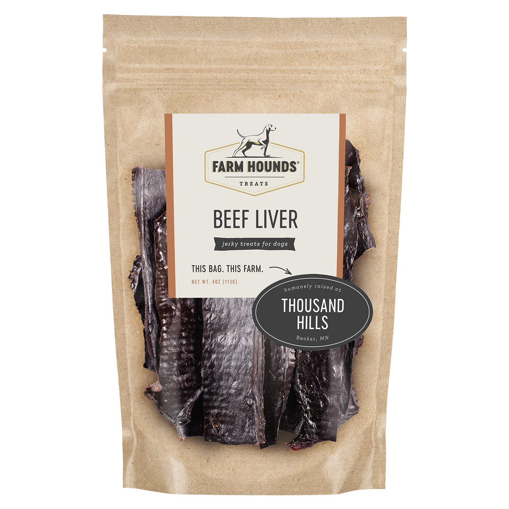 Farm Hounds Higado Res Seco 4oz: snack crujiente para entrenamiento de perros
