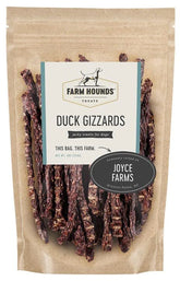 Farm Hounds mollejas de pato, paquete de 4 onzas, snack natural para perros