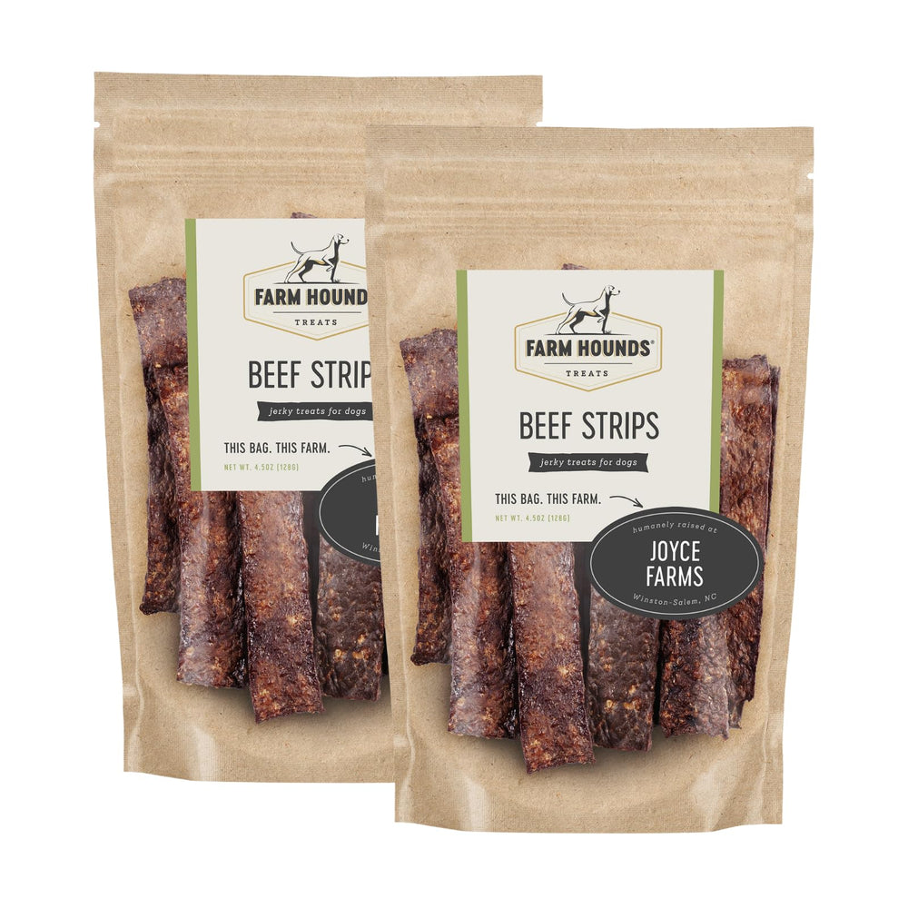 Farm Hounds Tiras de ternera deshidratadas para perros, snack saludable para cualquier tamaño