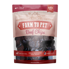 Farm To Pet chips de res un solo ingrediente para entrenamiento y digestión suave