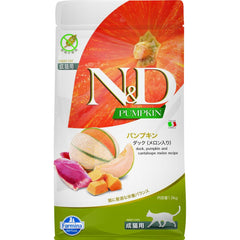 Farmina N&D croquetas de pato y calabaza para gato adulto, sabor y nutrición equilibrada.