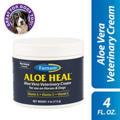 Aplicación de Aloe Heal Farnam para irritaciones y piel sensible de caballos y perros