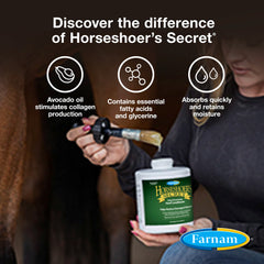Penetración profunda Farnam Horseshoers Secret suaviza cascos secos.