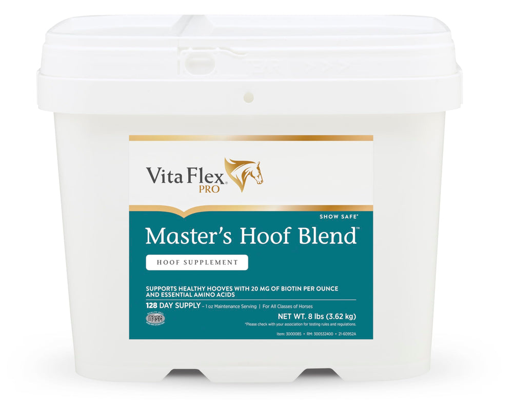 Farnam Vita Flex Master’s Hoof Blend, cucharada medida para dosis diaria suave.