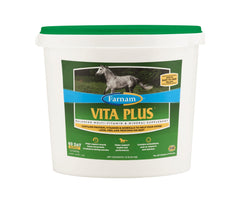 Farnam Vita Plus pellets en empaque, nutrición equilibrada para caballos.