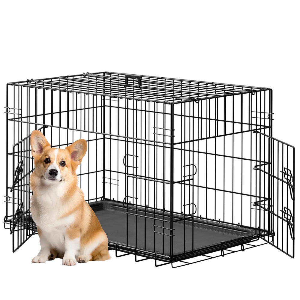 FDW jaula para perros de 30 pulgadas, plegable de metal, ideal para uso diario