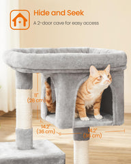 Feandrea Arbol Gato, diseño multicapa para subir, rascar y relajarse