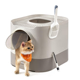 Feandrea, caja de arena para gatos con bandeja deslizable facilita la limpieza.