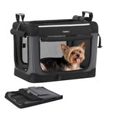 Feandrea: caja para perro de 20 pulgadas, vista frontal, transporte cómodo para viajes cortos.