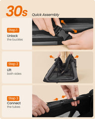 Feandrea jaula con mango para transporte fácil en casa y coche.