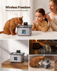 FEELNEEDY – fuente sin cables con tanque grande que mantiene a tu gato hidratado sin enchufes.