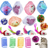 Fejapa: bolas de muelle metálicas para gatos, ideal para juego activo y ejercicio.