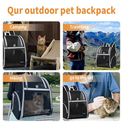 FERMAO mochila porta mascotas con entradas múltiples para acceso rápido
