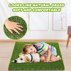 Fezep material resistente para perros, hierba artificial duradera y suave.