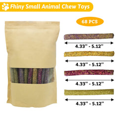 Fhiny palitos masticables con pétalos mixtos para roedores, ofrecen sabor variado.