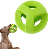 Fida bola anillo de goma natural para perros grandes, rebotes divertidos.