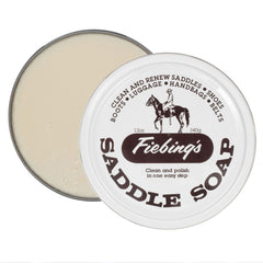 Fiebing's Jabón para cuero para silla blanca, limpieza profunda y mantiene la suavidad.