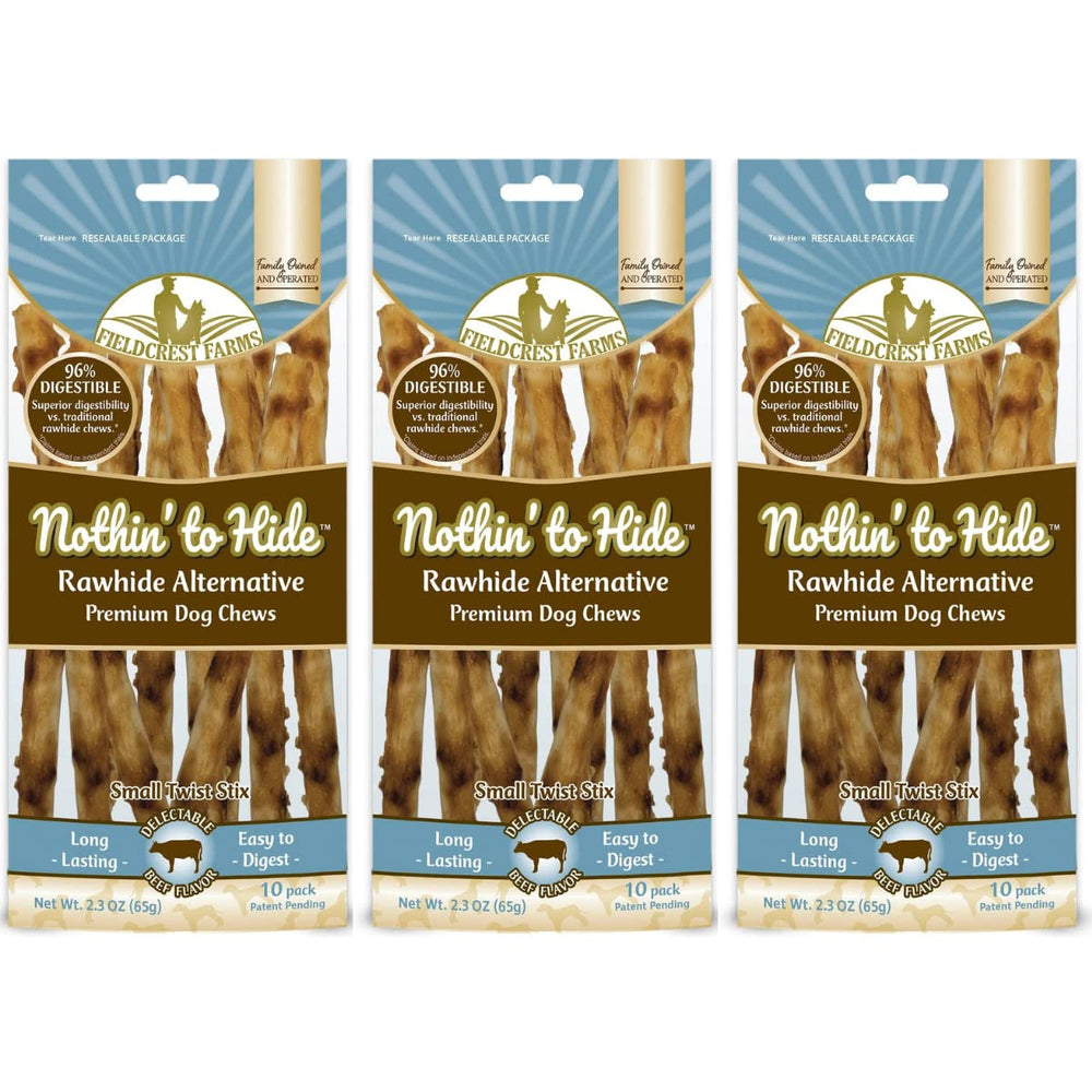 Fieldcrest Farms Twist Stix empaque, opción sin cuero crudo para masticación supervisada