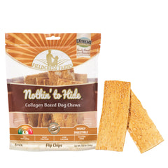 Fieldcrest Farms Nothin to Hide Flip Chips: perro masticando chip crujiente para limpieza dental