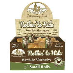 Fieldcrest Farms Rollos de 5 pulgadas para perros, sabor a pollo, apoyo digestivo potencial