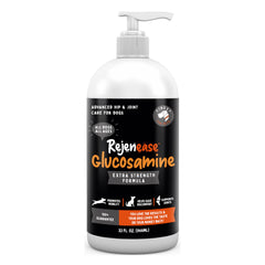 Finest For Pets glucosamina líquida para perros en envase 32oz, mejora movilidad.