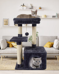 FISH&NAP condominio-gato con postes de sisal para rascar y ejercitarse